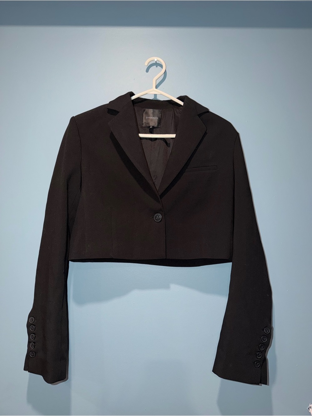 Dynamite Cropped Black Blazer Jacket